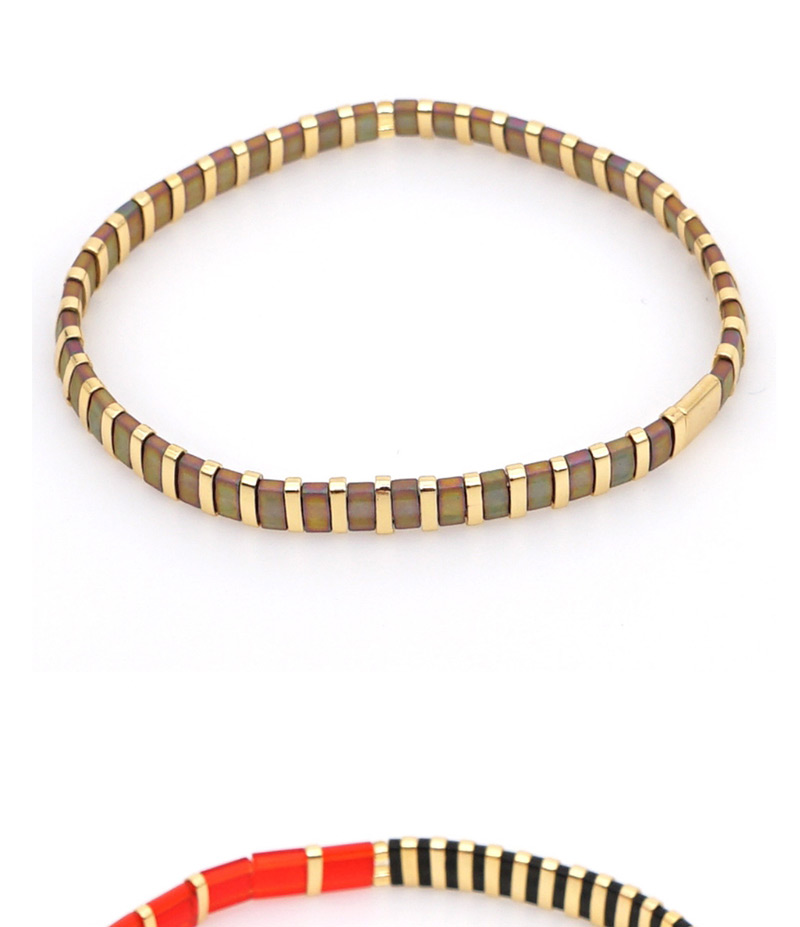 Fashion Red + Gold Alloy Woven Beaded Bracelet,Fashion Bracelets