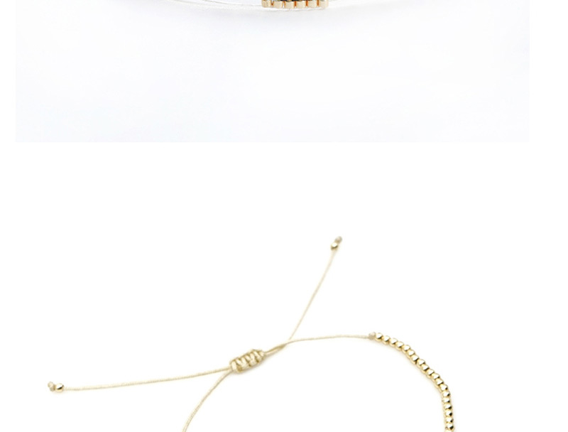 Fashion White Hand Woven Rice Beads Eye Bracelet,Beaded Bracelet