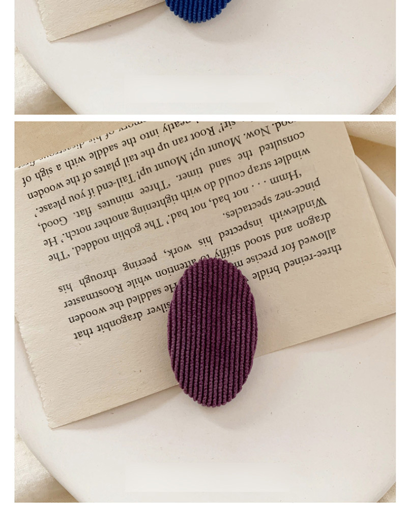 Fashion Purple Striped Oval Edge Clip,Hairpins