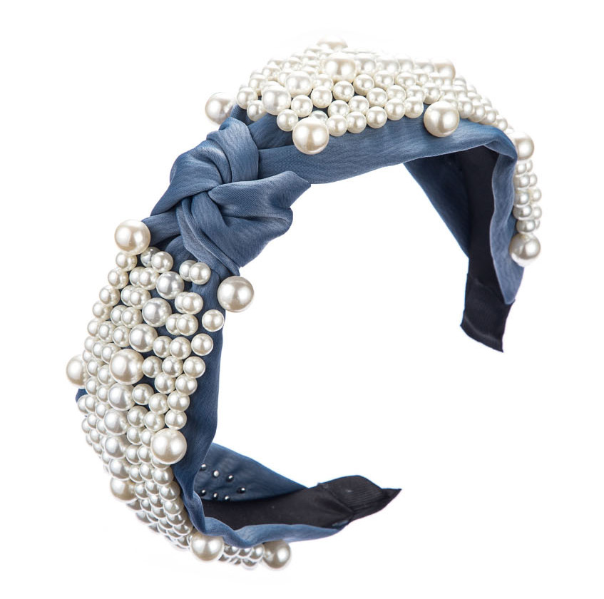 Fashion Rose Red Knotted Pearl Headband,Head Band