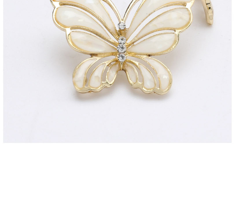Fashion White Multi-layer Butterfly Alloy Oil Drop Diamond Earrings,Drop Earrings