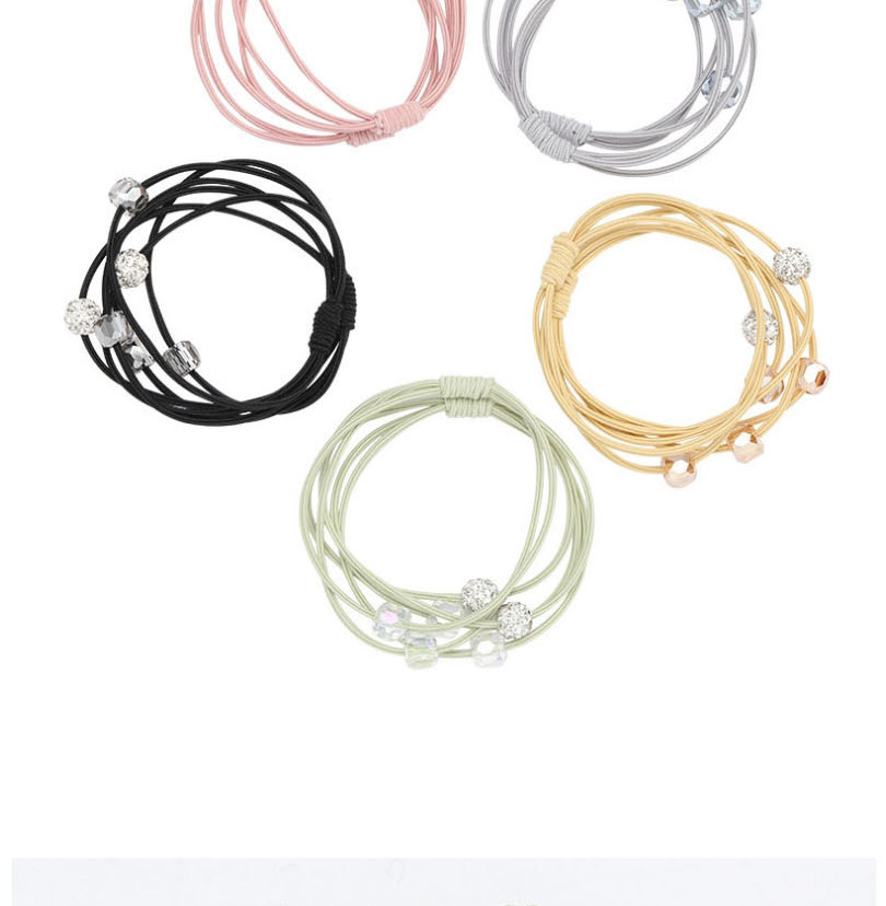 Fashion Gray Crystal Elastic Rubber Band Hair Rope,Hair Ring