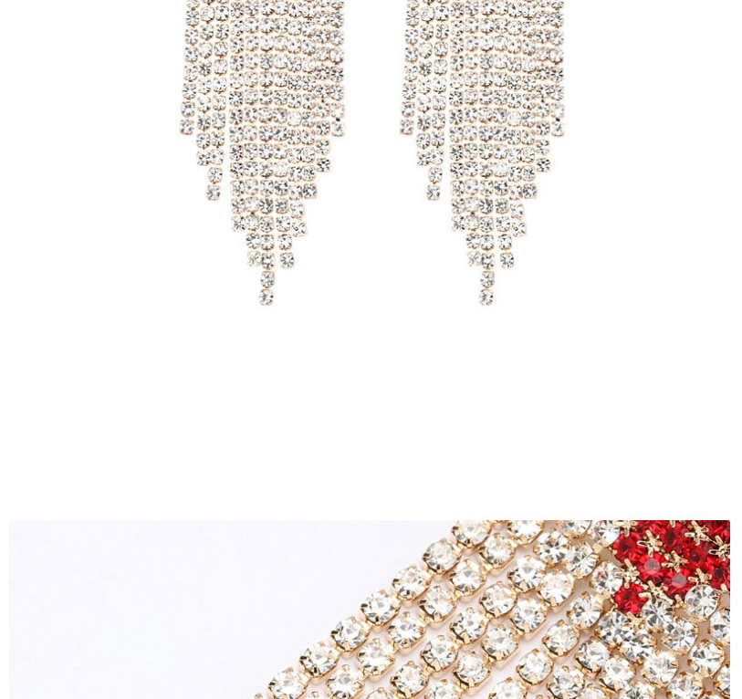 Fashion Silver Love Diamond Tassel Earrings,Drop Earrings
