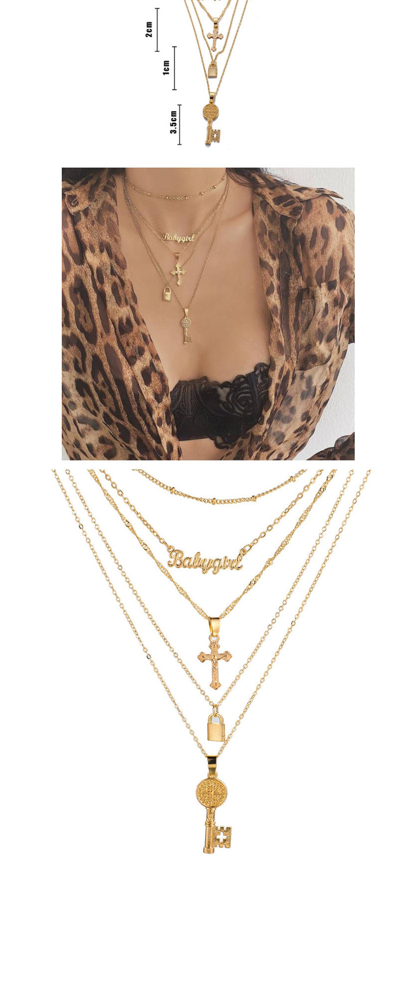 Fashion Golden Wavy Eagle Geometric Multilayer Necklace,Multi Strand Necklaces