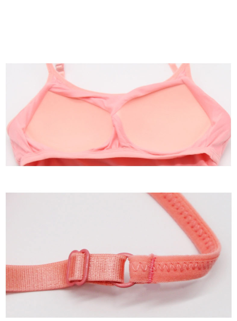 Fashion Pink Modal Rimless Strapless Shirt With Chest Pads,CURVE SLEEP & LOUNGE