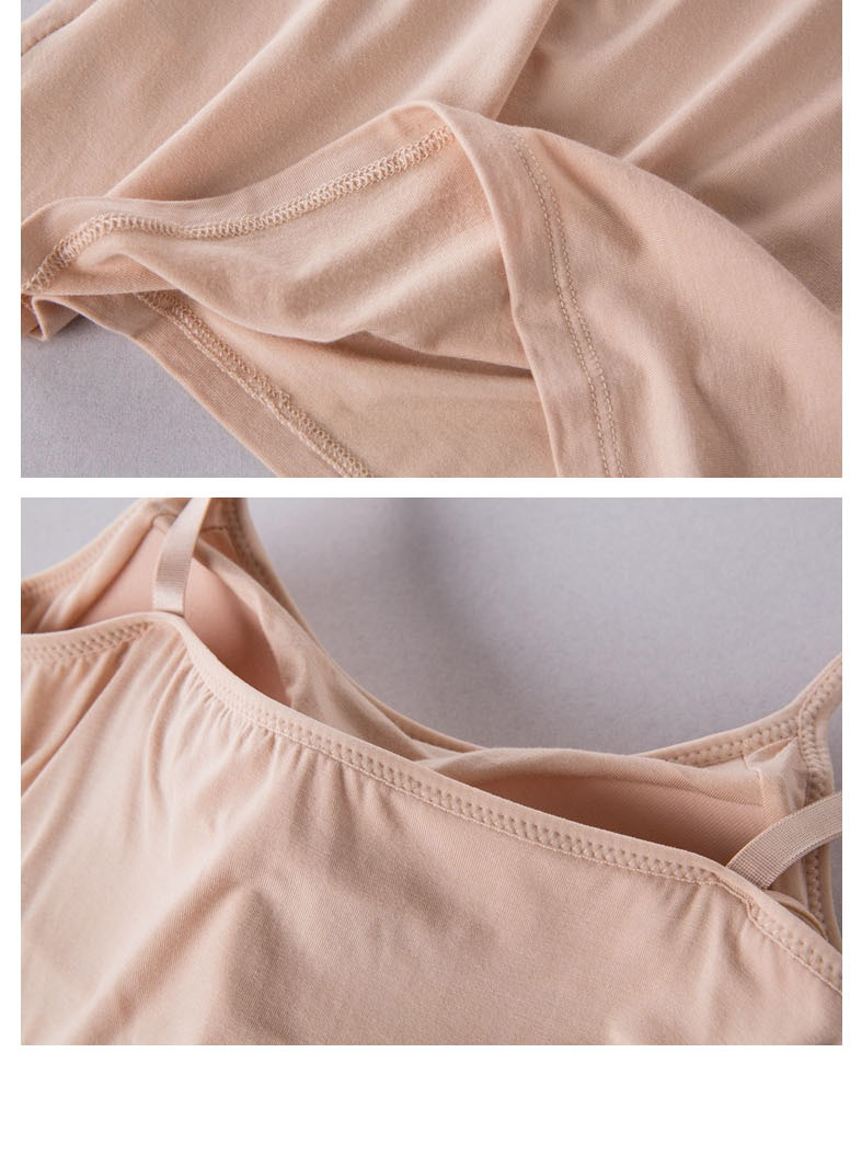 Fashion Pink Modal Rimless Strapless Shirt With Chest Pads,CURVE SLEEP & LOUNGE