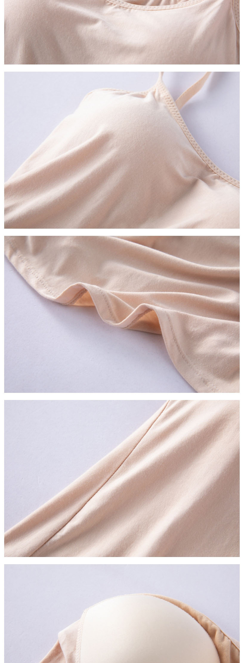 Fashion Gray Short Modal No-ring Bra-free Umbrella Camisole,CURVE SLEEP & LOUNGE