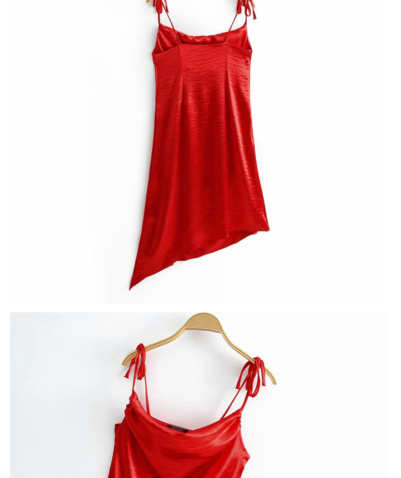 Fashion Red Skirt Unisex Long Lace Up Dress,Mini & Short Dresses