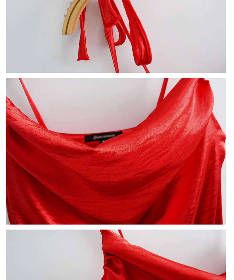 Fashion Red Skirt Unisex Long Lace Up Dress,Mini & Short Dresses