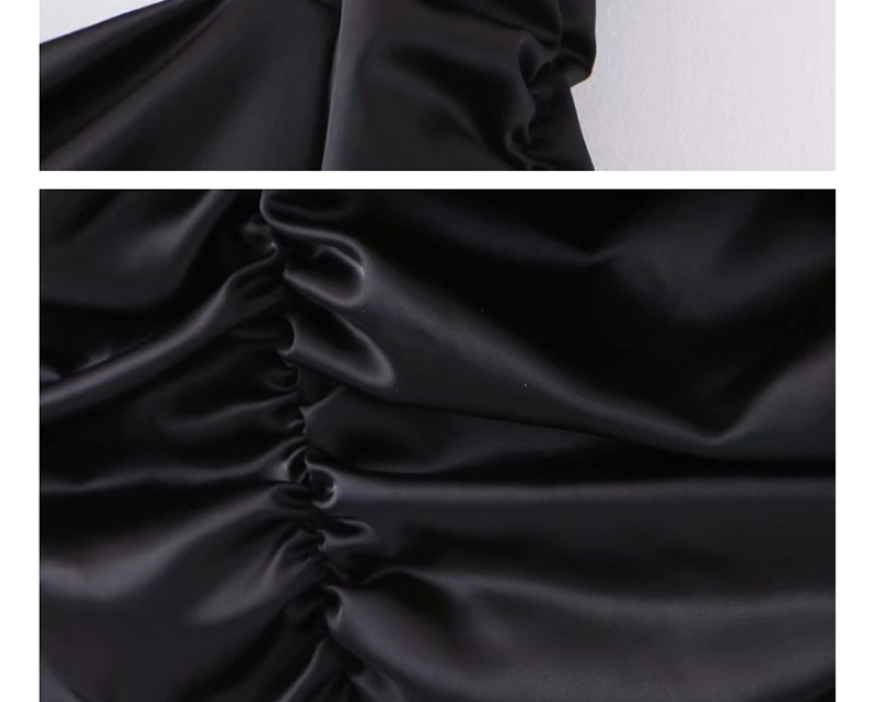 Fashion Black Glitter Diamond Frill Cutout Flare Sleeve Dress,Mini & Short Dresses