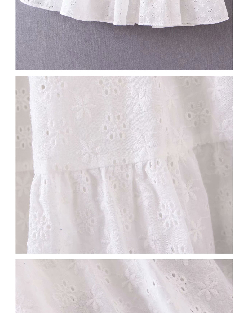 Fashion White Full Lace Shirt + Lace Skirt Set,Tank Tops & Camis