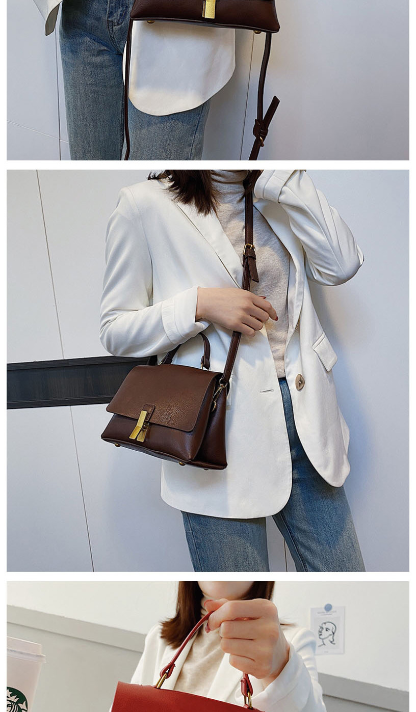 Fashion Black Locked Flap Crossbody Shoulder Bag,Handbags