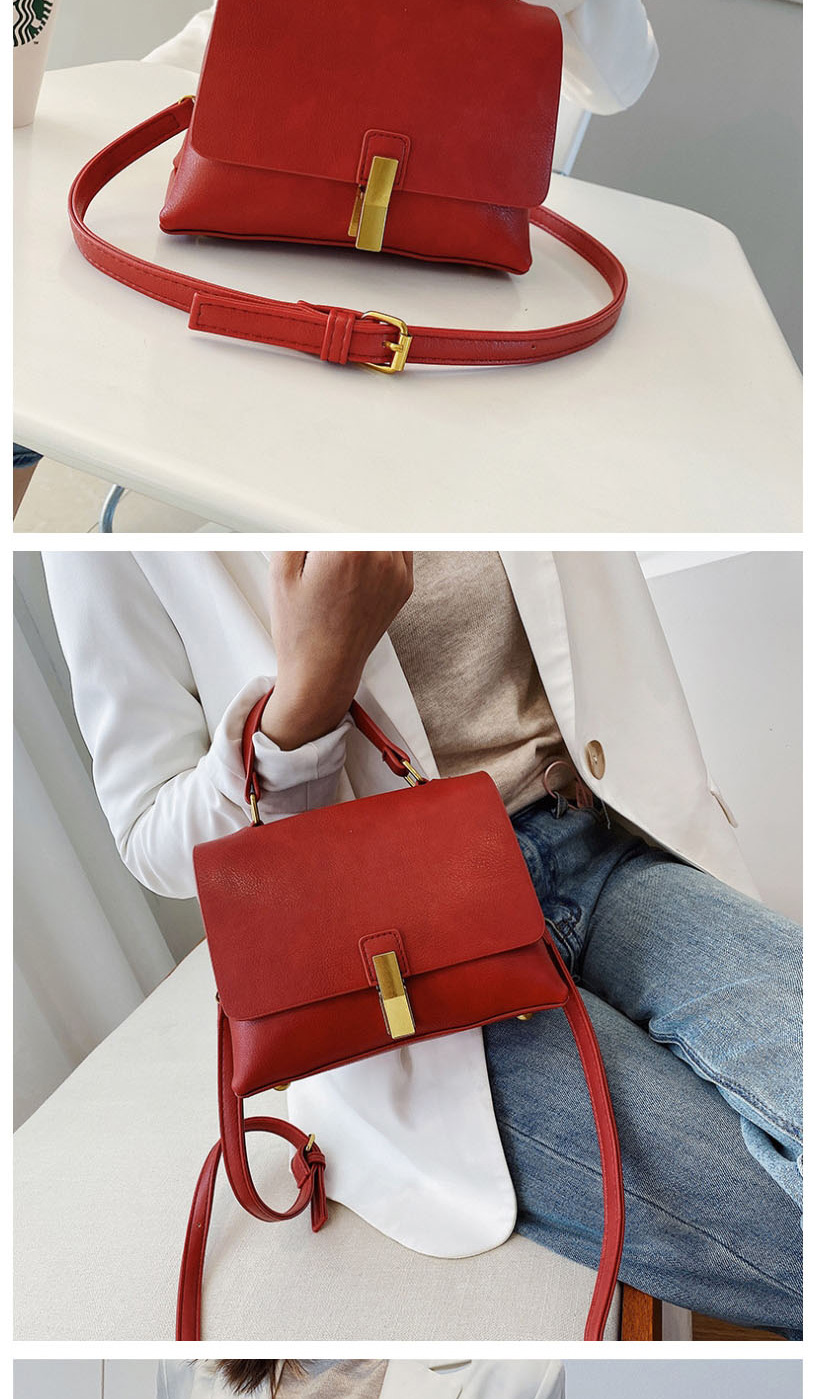 Fashion Red Locked Flap Crossbody Shoulder Bag,Handbags
