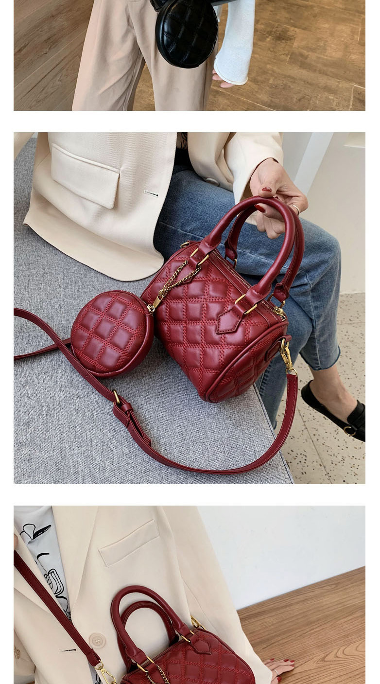 Fashion Red Embroidered Rhombus Single Shoulder Diagonal Mother-in-law,Handbags