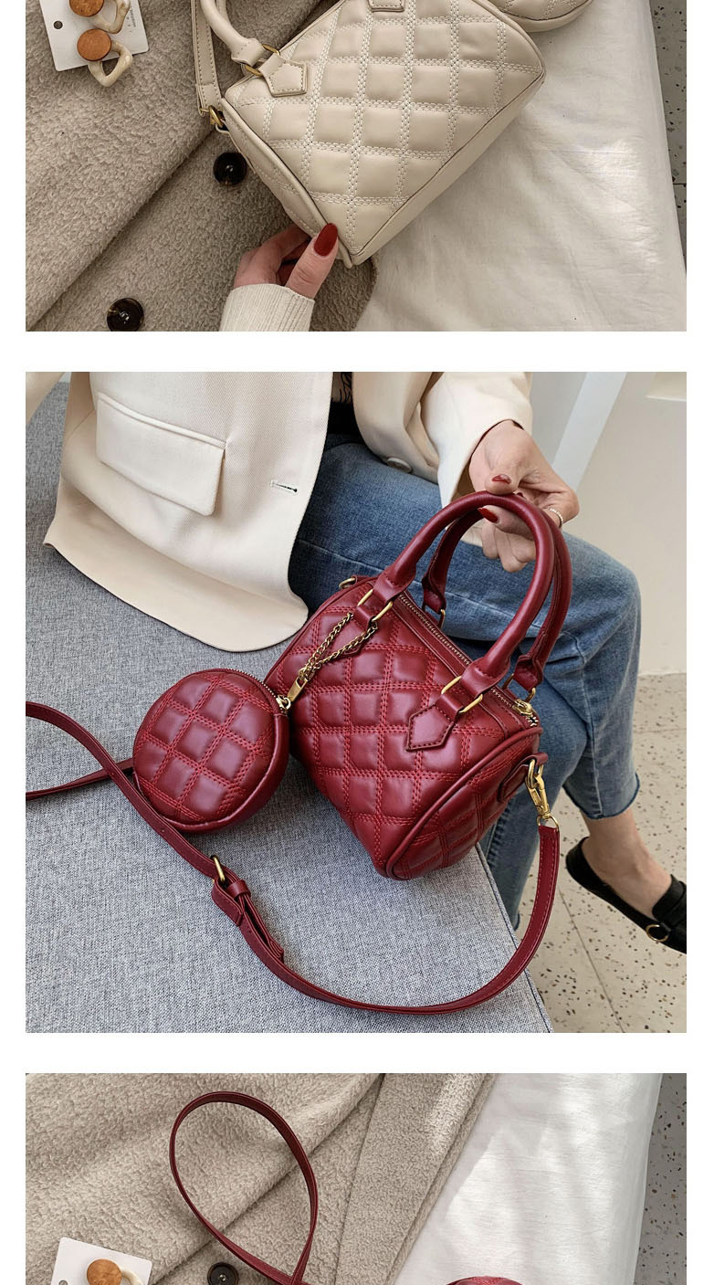 Fashion Red Embroidered Rhombus Single Shoulder Diagonal Mother-in-law,Handbags