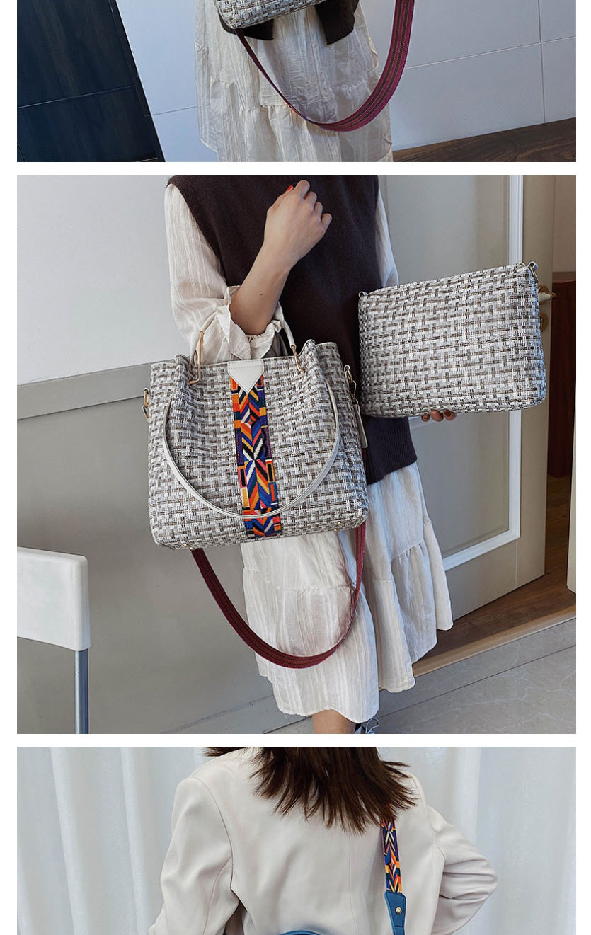 Fashion Off-white Wide Shoulder Strap Rhombus Shoulder Shoulder Bag,Messenger bags
