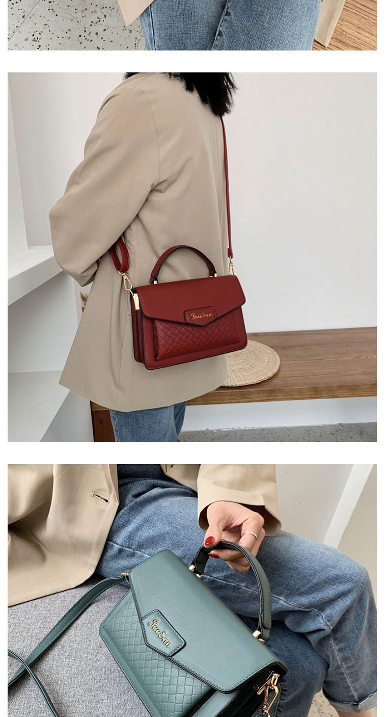 Fashion Red Bronzed Letter Diamond Crossbody Shoulder Bag,Handbags