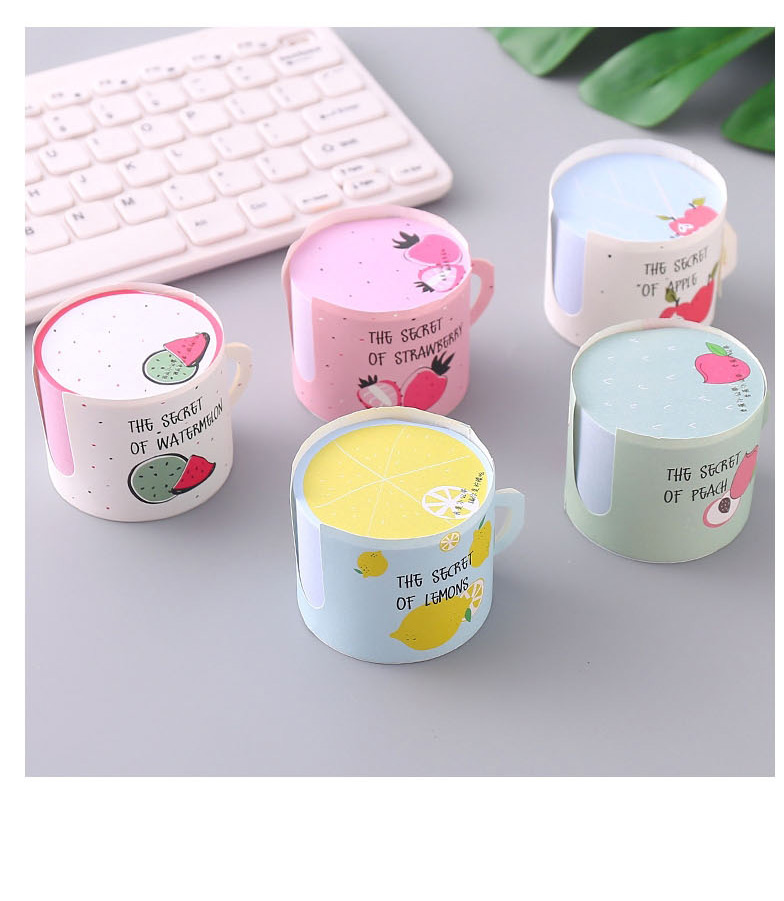 Fashion White Apple Letter Cup Shape Notepad,Scratch Pad/Sticky