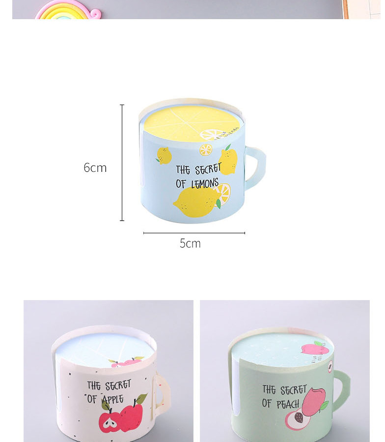 Fashion Blue Peach Letter Cup Shaped Notepad,Scratch Pad/Sticky