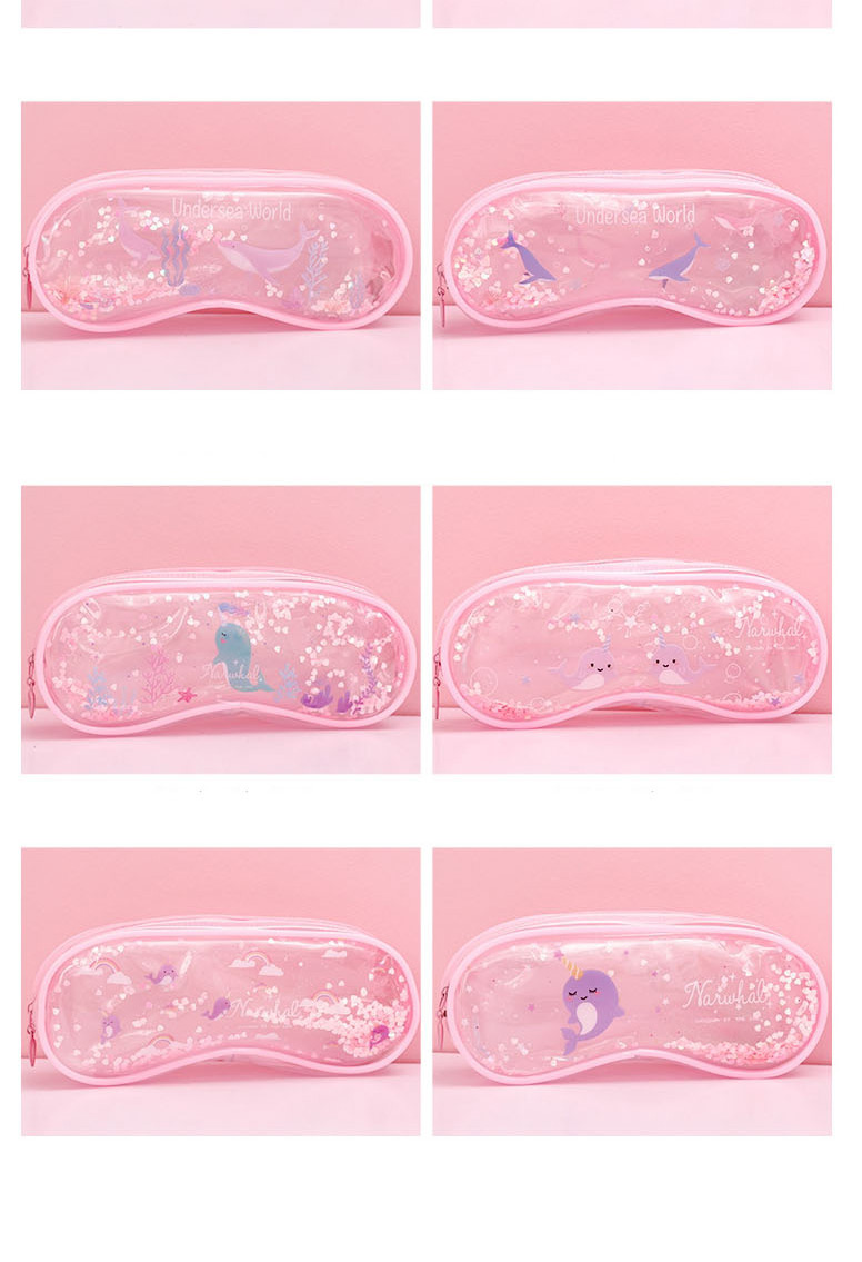 Fashion Kissing Dolphin Mermaid Dolphin Sequins Into Oil Tassel Glasses Case,Contact Lens Box