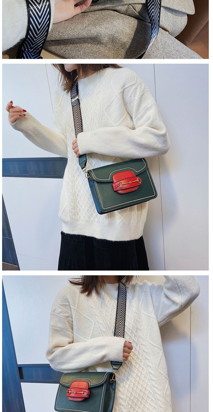 Fashion Brown Broadband Embroidered Oil Side Shoulder Crossbody Bag,Shoulder bags