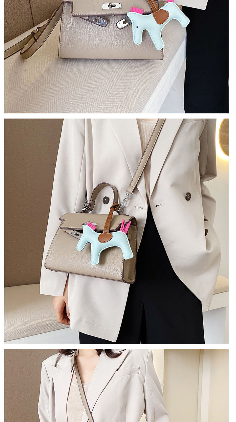 Fashion Creamy-white Pony Kelly Lock Diagonal Shoulder Bag,Handbags