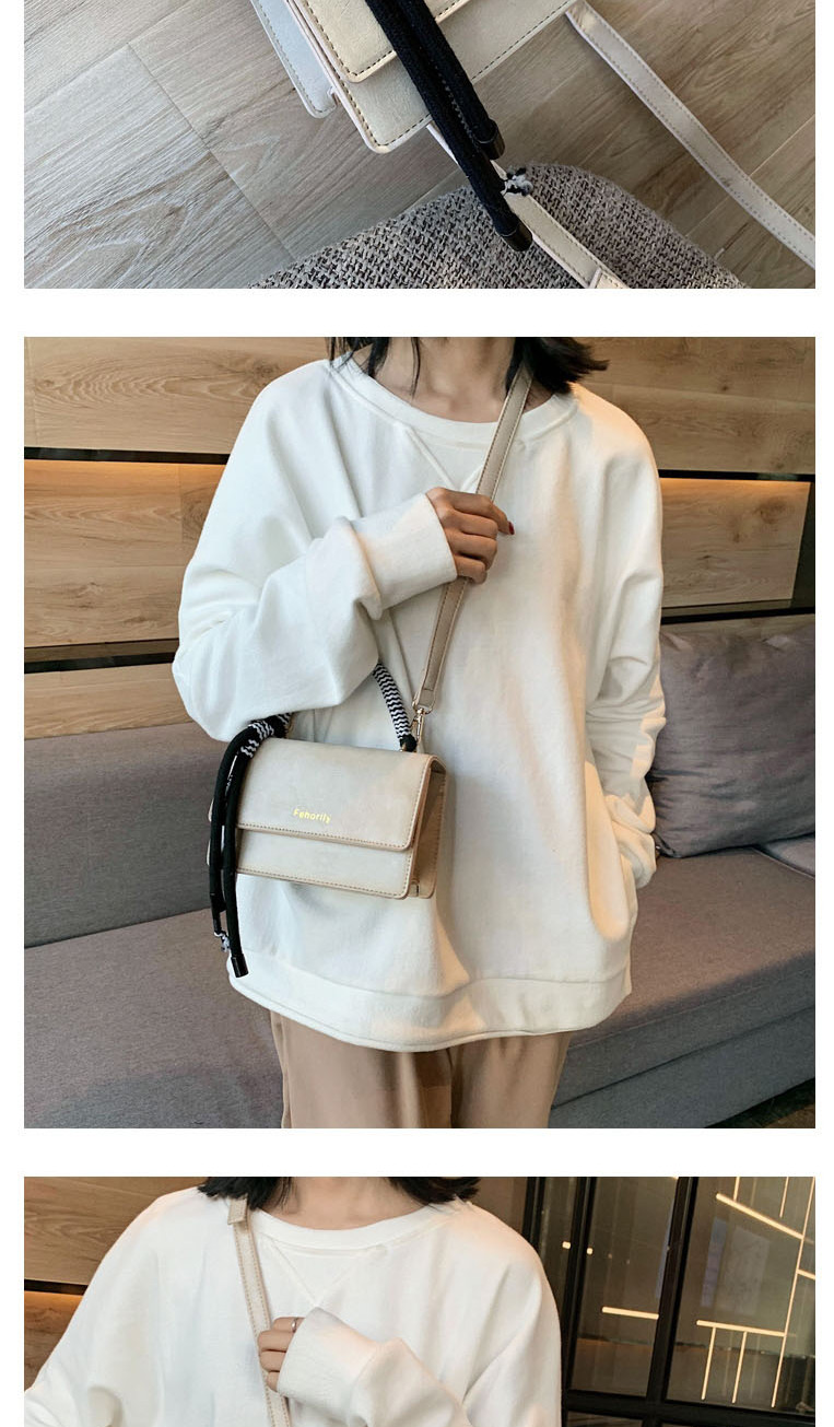 Fashion Off-white Wrap Bronzing Alphabet Shoulder Bag,Shoulder bags