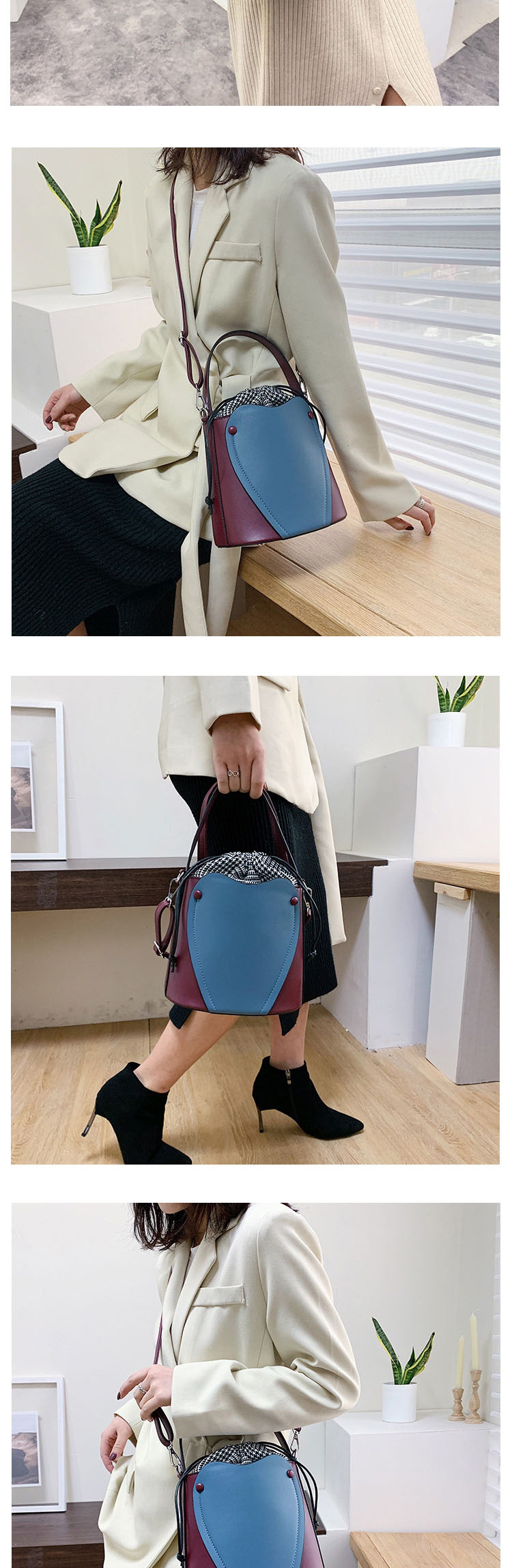 Fashion Black Cross Body Strap Shoulder Bag,Handbags