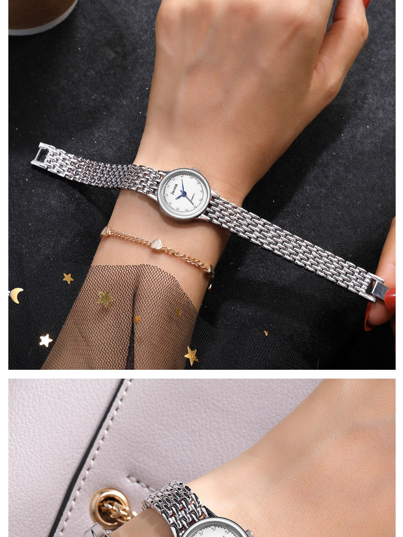 Fashion Black Face With Silver Band Alloy Diamond Bracelet Watch,Ladies Watches