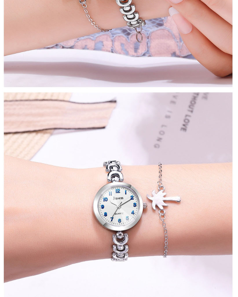 Fashion Black Face With Silver Band Angle Cut Mirror Steel Bracelet Watch,Ladies Watches