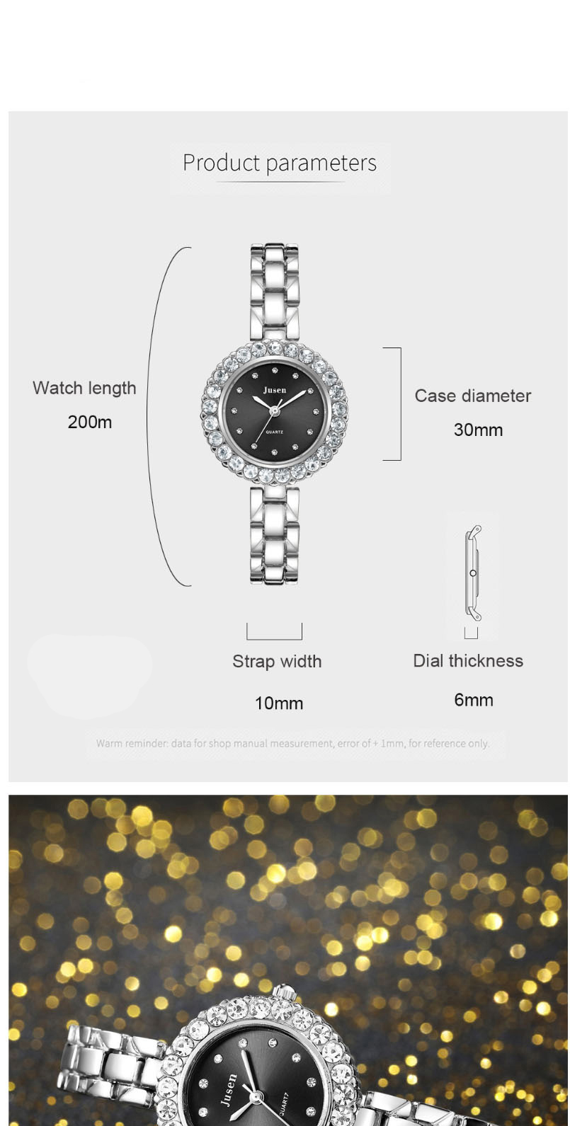 Fashion Black Face With Silver Band Diamond Bracelet Watch With Diamonds,Ladies Watches
