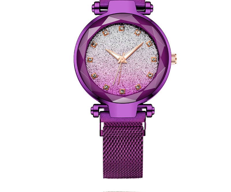 Fashion Rose Gold Gradient Diamond Star Watch,Ladies Watches