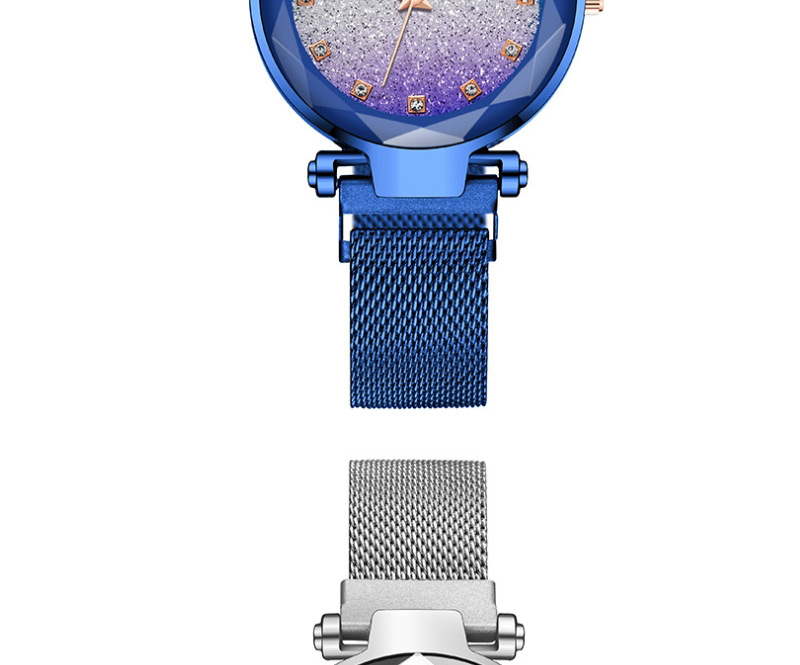 Fashion Blue Gradient Diamond Star Watch,Ladies Watches