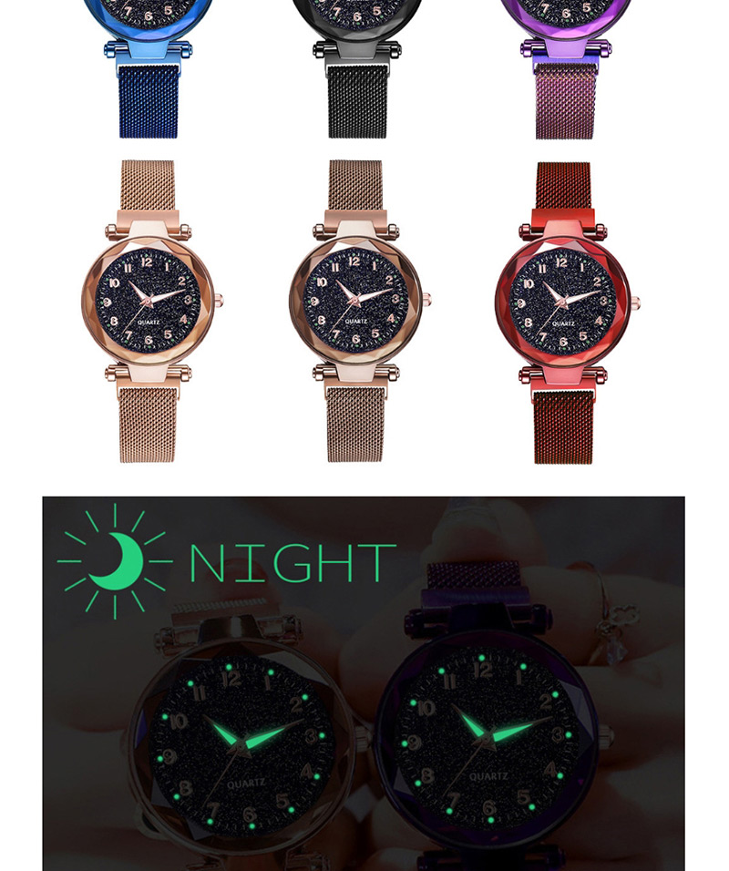 Fashion Scarlet Watch Starry Luminous Magnetite Milan Quartz Watch,Ladies Watches