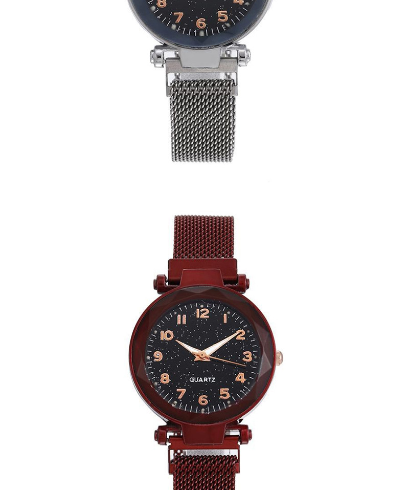 Fashion Purple Watch Starry Luminous Magnetite Milan Quartz Watch,Ladies Watches