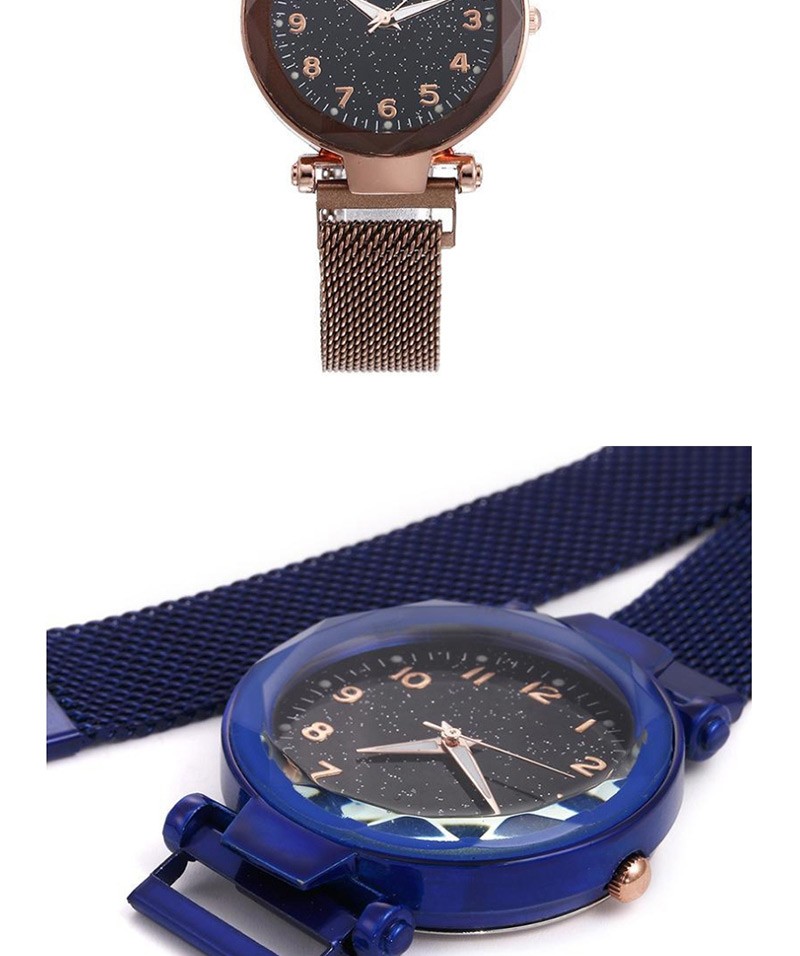 Fashion Royal Blue Watch Starry Luminous Magnetite Milan Quartz Watch,Ladies Watches