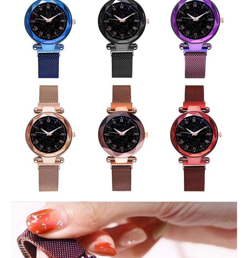 Fashion Red Alloy Luminous Starry Sky Watch,Ladies Watches