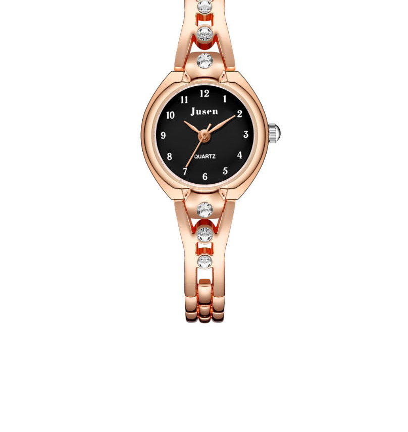 Fashion Rose Gold With Powder Diamond Bracelet Watch,Ladies Watches