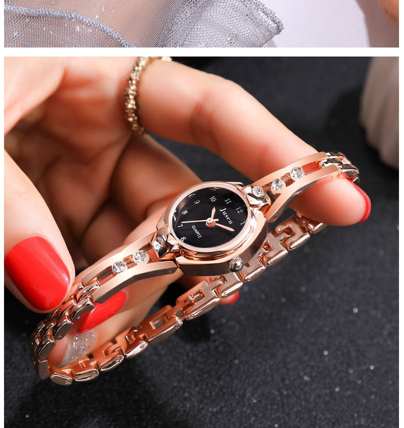 Fashion Rose Gold With Powder Diamond Bracelet Watch,Ladies Watches