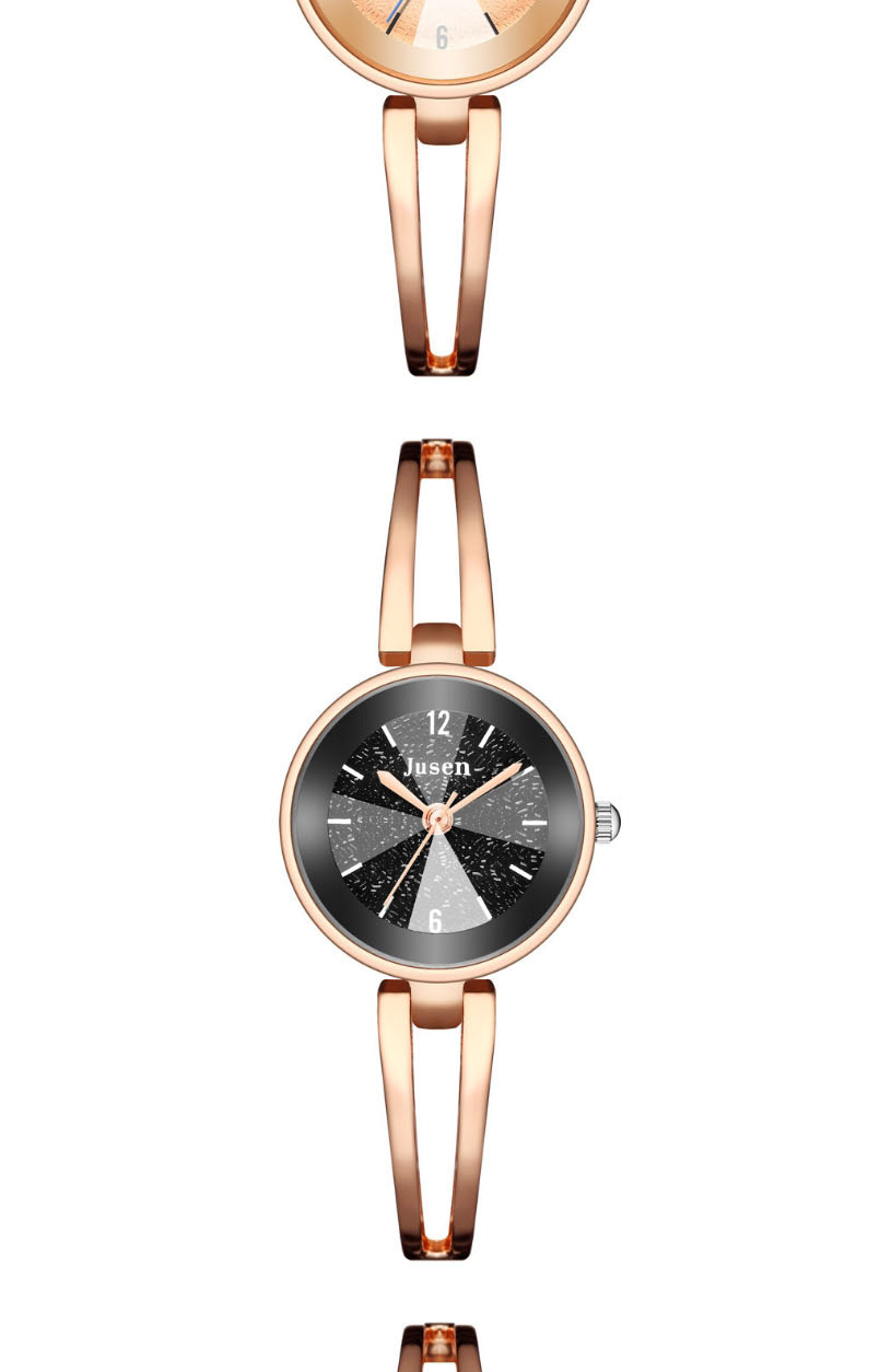 Fashion Silver With Black Face Water-cut Bright Bracelet Hollow Quartz Watch,Ladies Watches