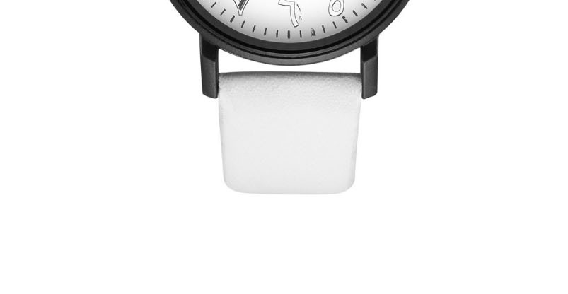 Fashion Black Black Case Pu Turntable Quartz Strap Watch,Ladies Watches