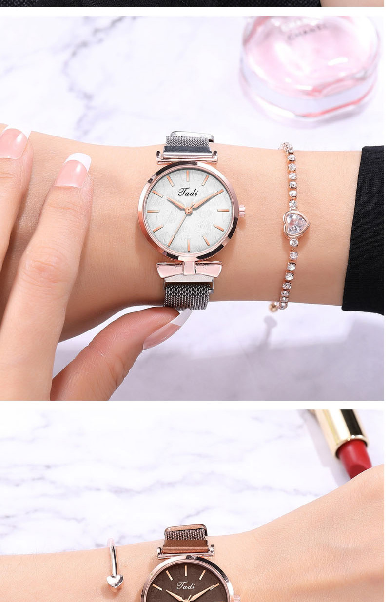 Fashion Silver Foliage Quartz Watch With Magnet,Ladies Watches