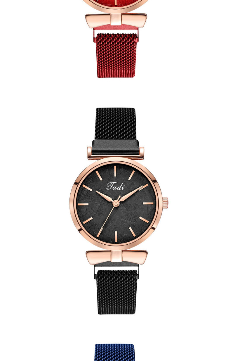 Fashion Black Foliage Quartz Watch With Magnet,Ladies Watches