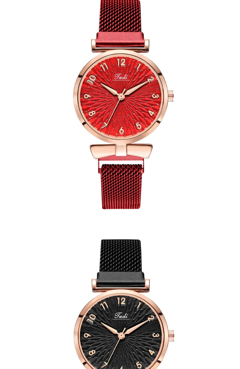 Fashion Red Digital Face Quartz Magnet Watch,Ladies Watches