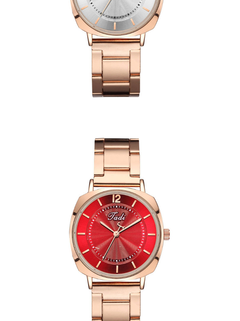 Fashion Red Striped Quartz Steel Band Watch,Ladies Watches