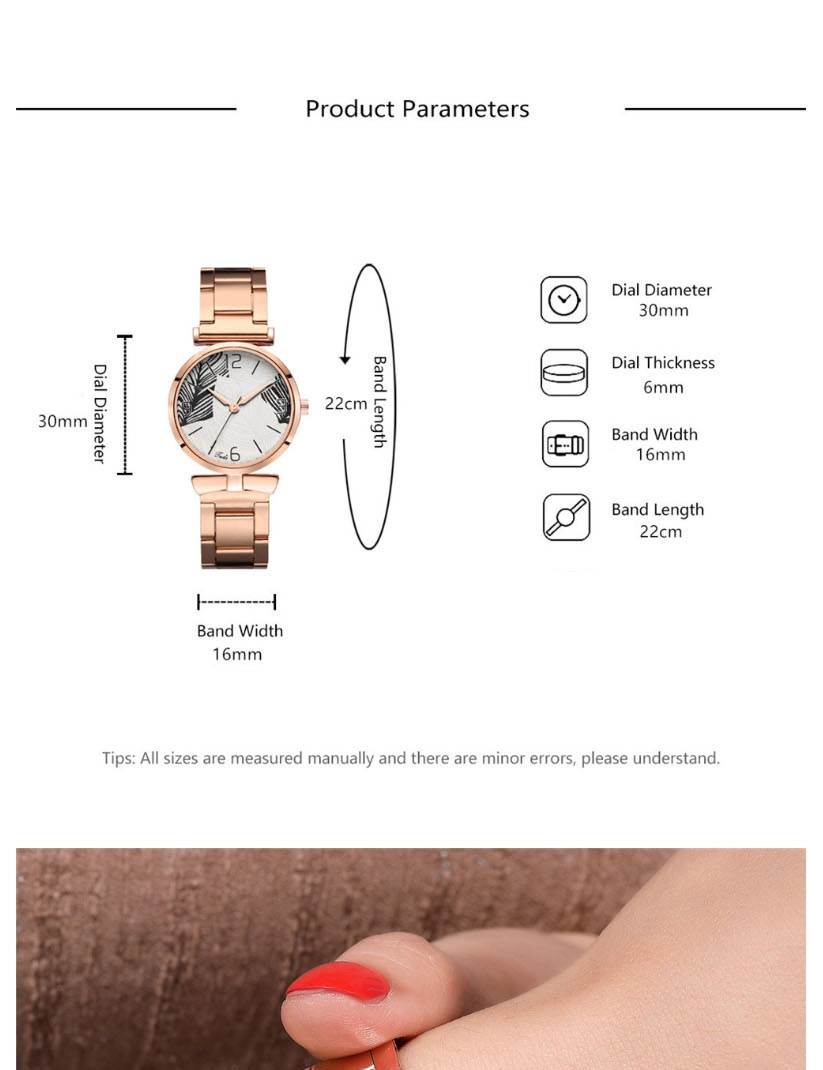 Fashion Black Leaf Watch With Quartz,Ladies Watches