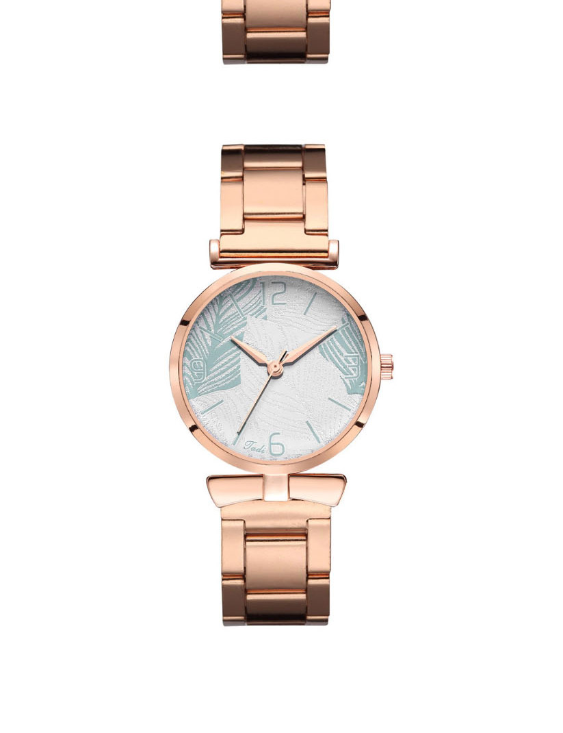 Fashion Brown Surface Leaf Watch With Quartz,Ladies Watches