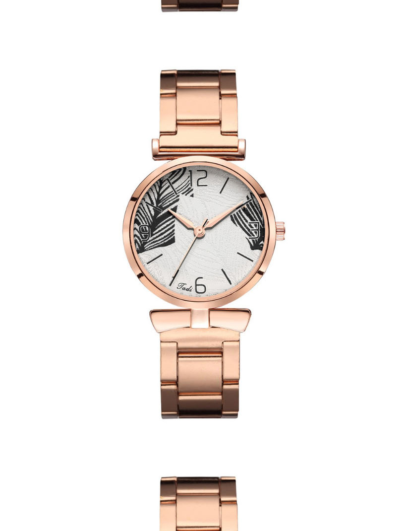 Fashion Brown Surface Leaf Watch With Quartz,Ladies Watches