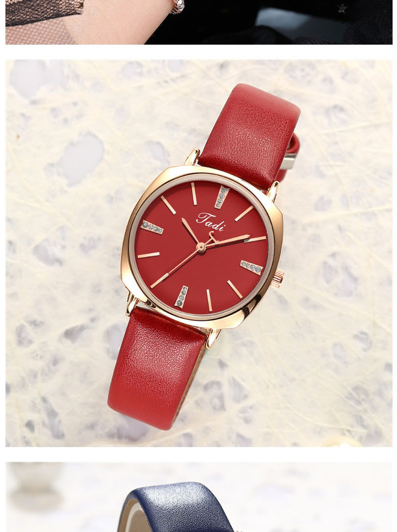 Fashion Red Ultra-thin Diamond Strap Watch,Ladies Watches