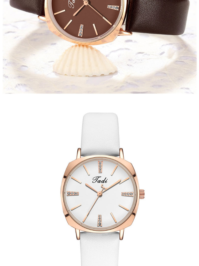 Fashion Brown Ultra-thin Diamond Strap Watch,Ladies Watches